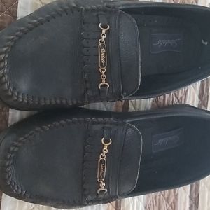Brazilian leather slip ons